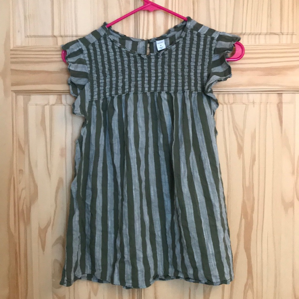 Striped green blouse